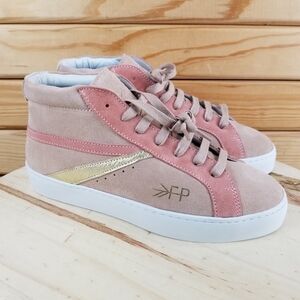 Freshly Picked Women's 7.5 US Pink/Blush High Top Sneakers Lace-up Suede Leather